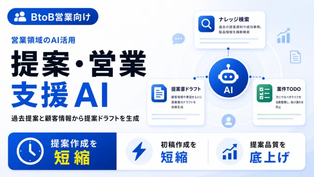 提案・営業支援AIの提案ナレッジ検索画面のイメージ