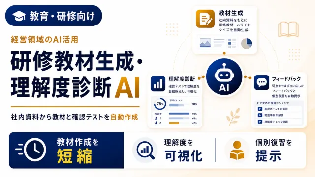 研修教材生成・理解度診断AIの教材生成画面画面のイメージ