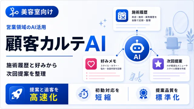 美容室の顧客カルテAIの顧客カルテ画面のイメージ